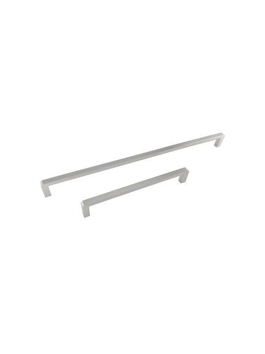 Gtv Bagio Möbelgriff aus Zamak & Metallisch Gebürsteter Stahl Φ8.5mm Lochabstände 320mm UZ-BAGIO-320-06