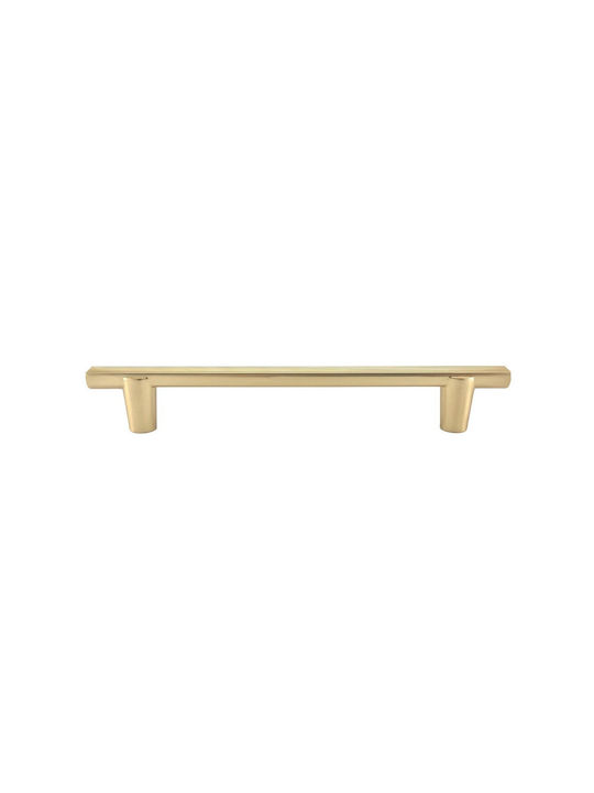 Gtv Ray Möbelgriff aus Zamak Gold Matt 14mm (Lochabstände 128mm) UZ-RAY-128-18