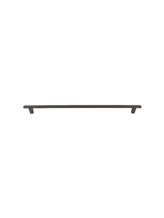 Gtv Ray Möbelgriff aus Zamak Graphit 14mm Lochabstände 128mm UZ-RAY-128-25