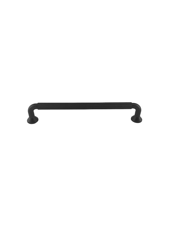 Gtv Möbelgriff aus Metall Schwarz mit Lochabstände 128mm UA-STRUCTURE-128-20M