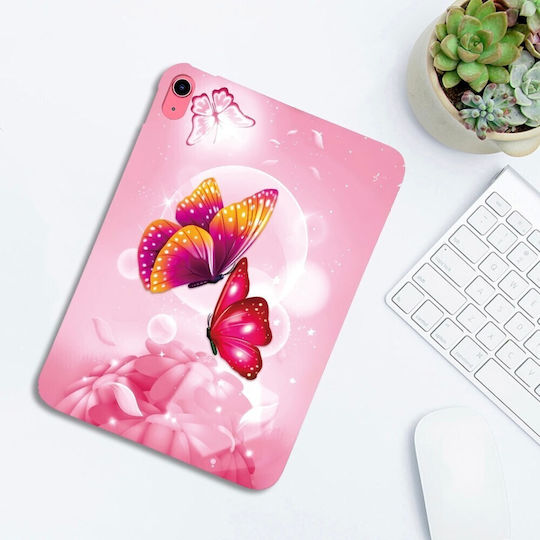Silikon Hülle Pinke Schmetterlinge Apple iPad 10,9" (2022) / iPad 11" (2025)
