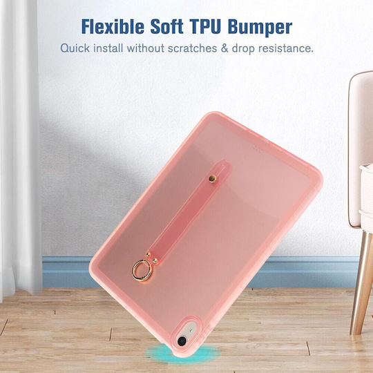 Silikon Armband Handgelenk Hülle Halbdurchsichtig Rosa Apple iPad 10,9" (2022) / iPad 11" (2025)