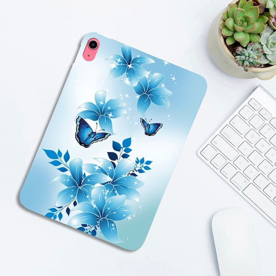 Silikon Hülle Blau Schmetterlinge Apple iPad 10,9" (2022) / iPad 11" (2025)