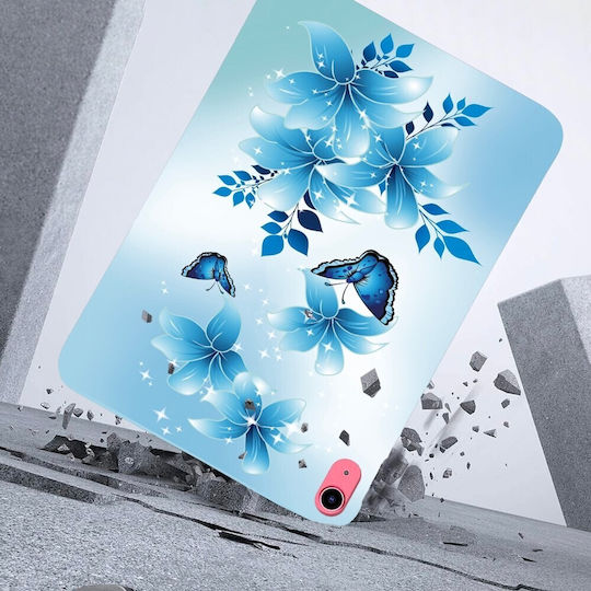 Silikon Hülle Blau Schmetterlinge Apple iPad 10,9" (2022) / iPad 11" (2025)