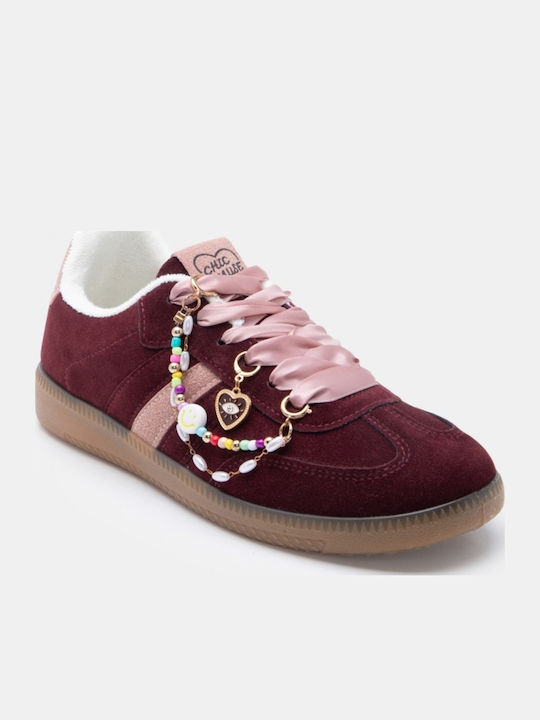 Damen Sneakers Burgundisch