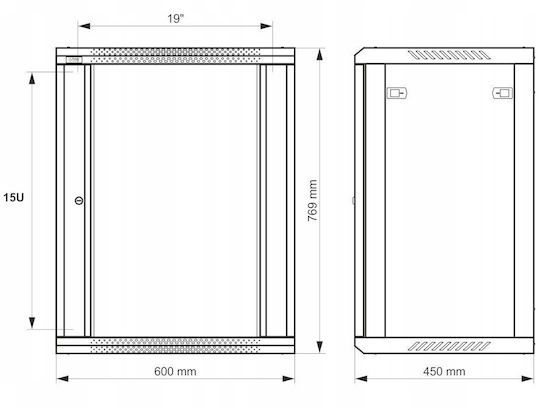 Pulsar Επιτοίχια Καμπίνα Rack 18U