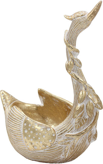 Keskor Dekorative Schwan Polyresin 22x15x32cm