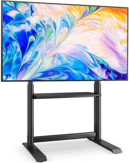 Techly ICA-TR130BK Suport TV de Podea Până la 86" și 68 kg Argintiu