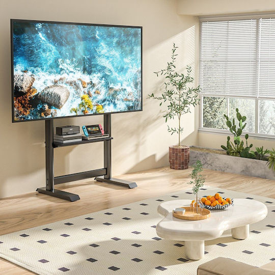 Techly ICA-TR130BK Suport TV de Podea Până la 86" și 68 kg Argintiu
