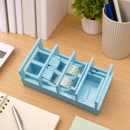 Dispenser Bandă Flippy Suport Bandă Birou Școală Plastic 15.5 X 7.7 X 7.4 Cm Albastru Pastel