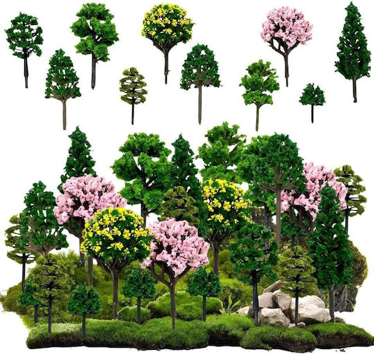 Set 30 de Copăcei Miniaturali Modele Diorame Vegetație Artificială Modelism Feroviar Arhitectură Peisagistică Lucrări Școlare Jucării Wargame