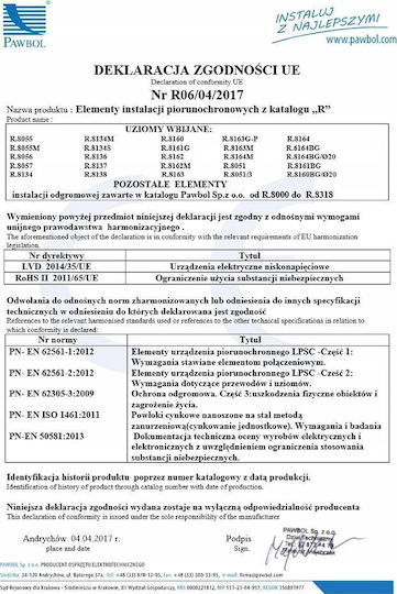 PAWBOL Електрод за заземяване R.8164