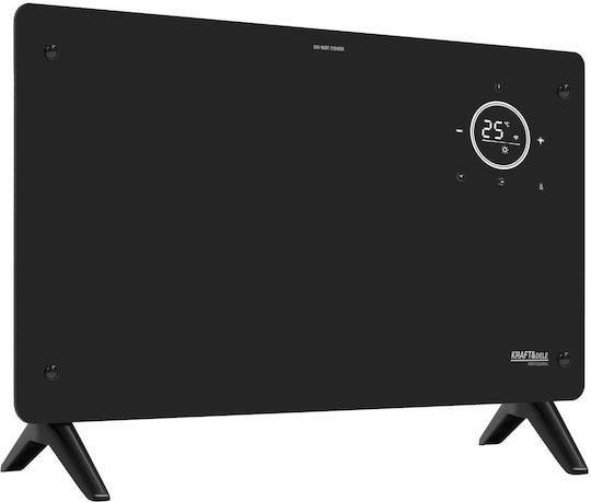 Kraft & Dele Θερμοπομπός Δαπέδου 2500W με Ηλεκτρονικό Θερμοστάτη και WiFi Μαύρος