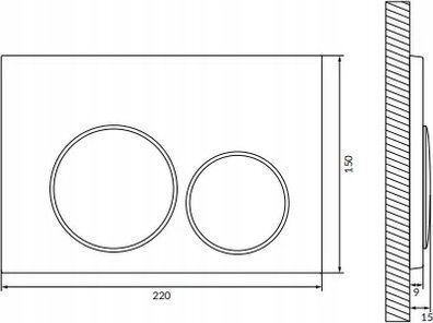 Cersanit Flush Plate for Dual Flush Cisterns
