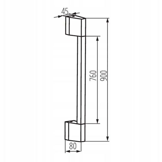 Kanlux Wall-Mounted Linear LED Light IP54 8W With Natural White Light 9x9x8cm