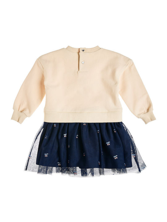 Girls Sweatshirt Long Sleeve Tulle Multicolour Dress