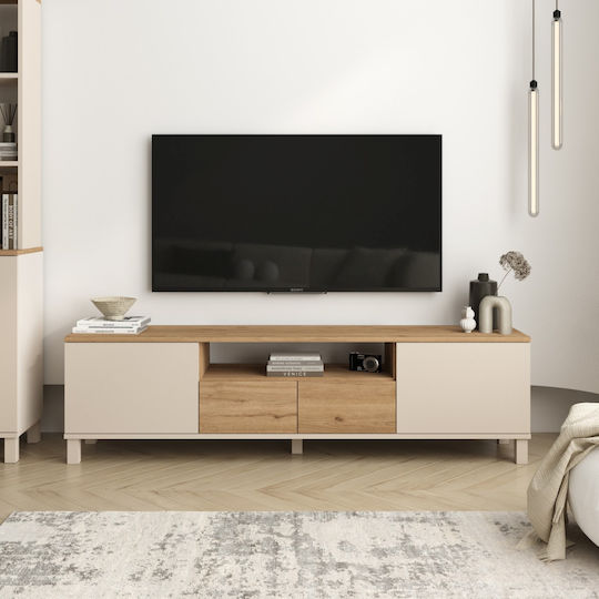 Έπιπλο Τηλεόρασης Mood Μπεζ Μ180xΠ50xΥ35cm