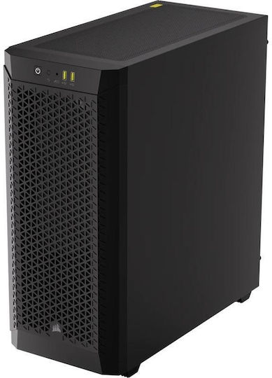 Corsair 480T Airflow MT Gaming Midi Tower Carcasă PC cu Fereastră Laterală și Iluminare ARGB Negru
