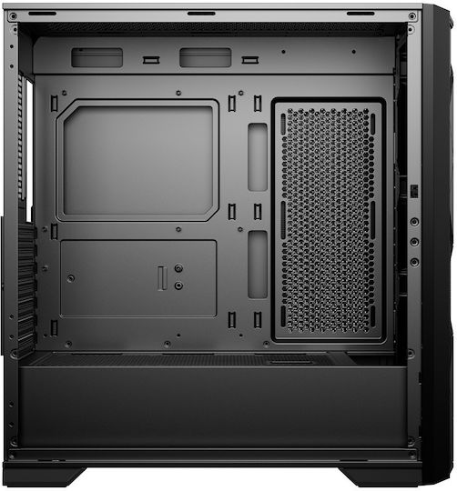 Spacer Infinity Gaming Midi-Turm Computergehäuse mit Seitenfenster Schwarz