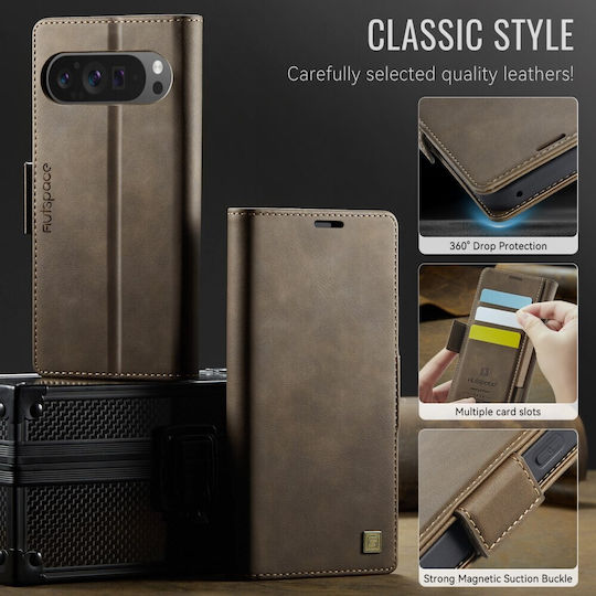 Autspace A11 Retro Wallet Brown Google Pixel 11 Pro XL