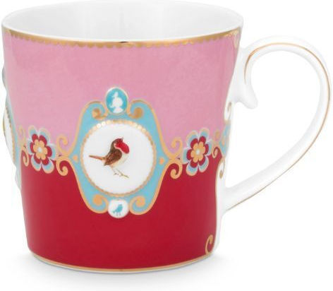 PiP Studio Love Birds Medallion Чаша От Порцелан Розова 300мл 2 Бройки