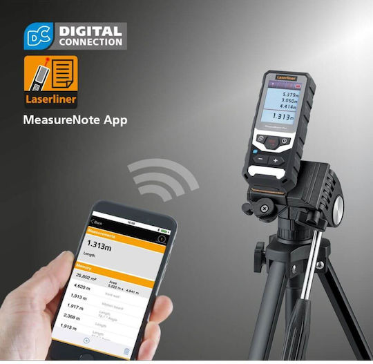 Laserliner Лазерен измервател DistanceMaster Plus Bluetooth с Обхват на измерване 0.05m-100m