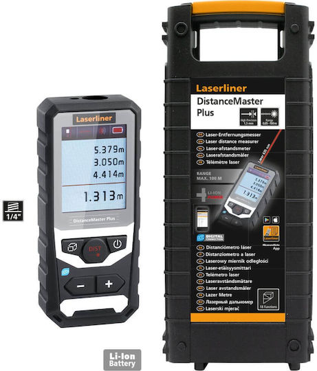 Laserliner Лазерен измервател DistanceMaster Plus Bluetooth с Обхват на измерване 0.05m-100m