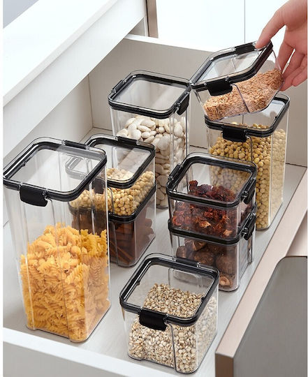 Vază Cereale cu Capac Plastic Transparent 460ml