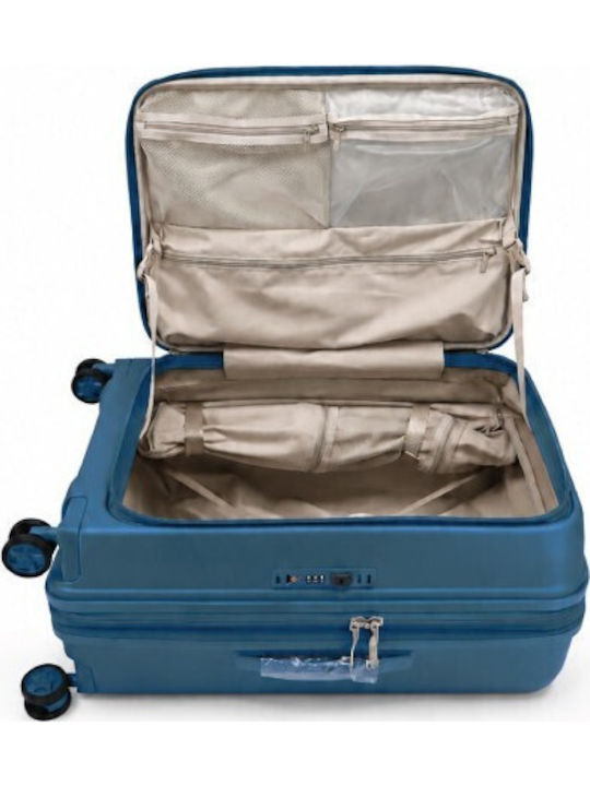 Nautica Valiză de Călătorie de Cabină Dură Metalic Albastră cu 4 Roți Înălțime 55 cm Nautica Valiză de Călătorie de Cabină Dură Metalic Albastră cu 4 Roți Înălțime 55 cm