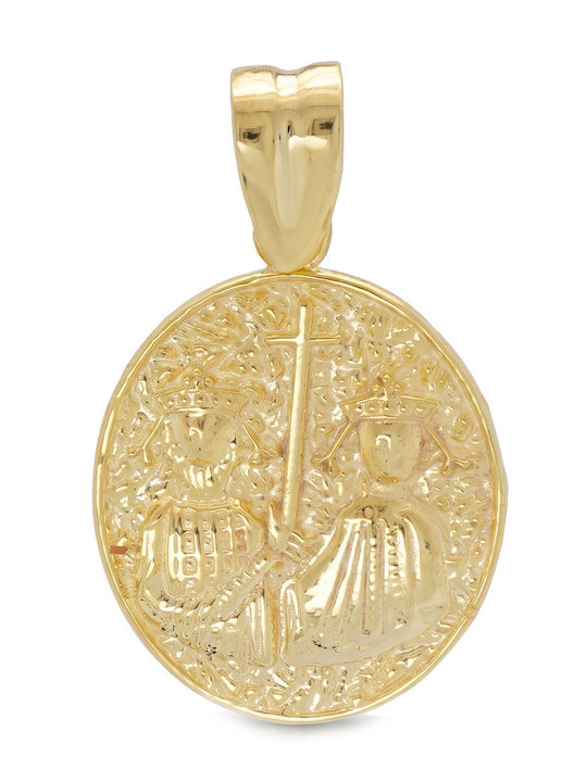 Kiriakos Gofas Kinder Amulet Kinder Amulet mit Kette Konstantin-Münze aus Gold 9K KN617