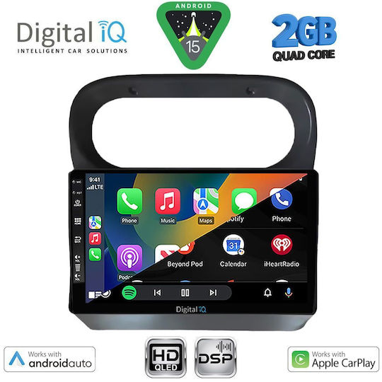 Digital IQ Auto-Audiosystem Für Renault Twingo 2007-2014 Bluetooth USB Eingebautes Wi-Fi GPS Apple CarPlay Android Auto Mit 9 Zoll Touchscreen
