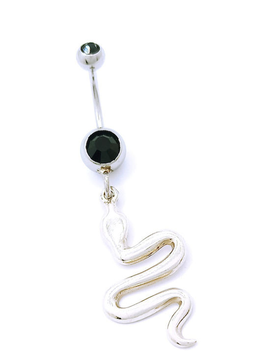 PS Silver Piercing pentru buric din oțel negru PS Silver Piercing pentru buric din oțel negru