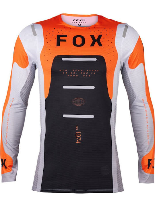 Fox Flexair Men's Motocross Long-Sleeved Riding Jersey Orange Color