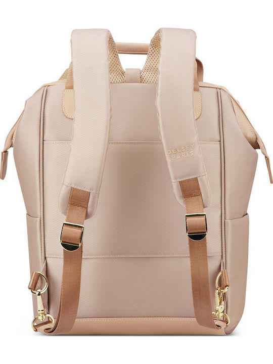 Delsey Backpack Laptop Bag in Beige Colour