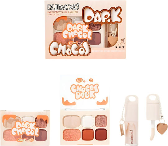 Kevin&Coco Matte Eye Shadows Palette in Pressed Powder Form Orange 10.4gr