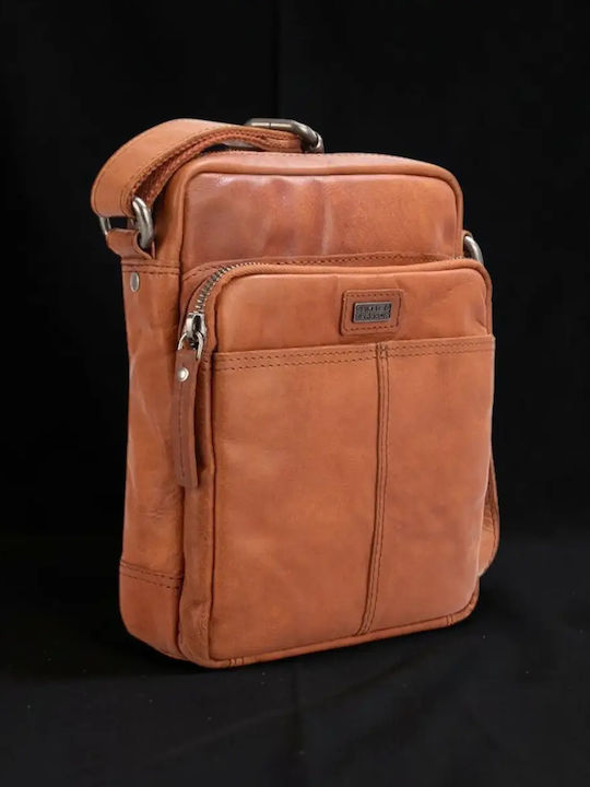 Leather Men's Shoulder / Crossbody Bag Tabac Brown