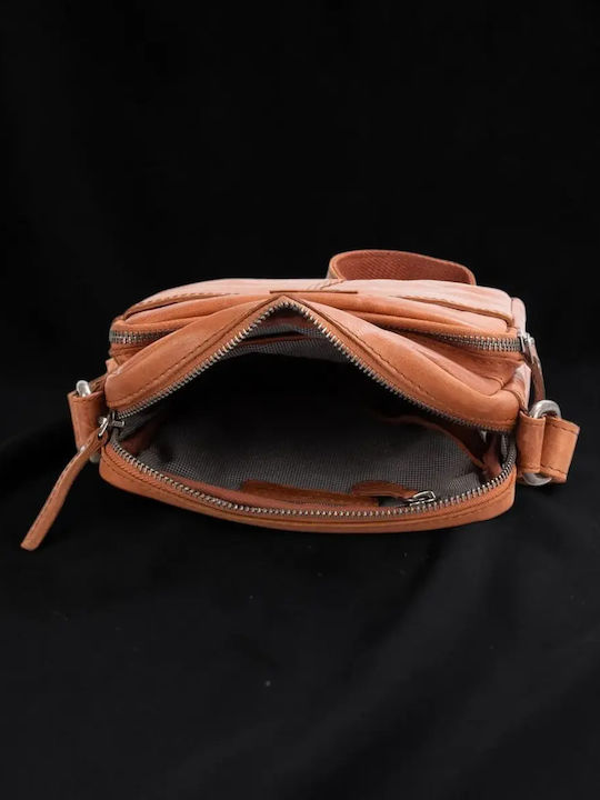 Leather Men's Shoulder / Crossbody Bag Tabac Brown
