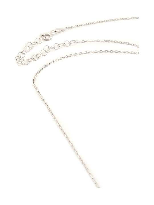 Necklace Eye Made of Silver with Light Blue Zircon