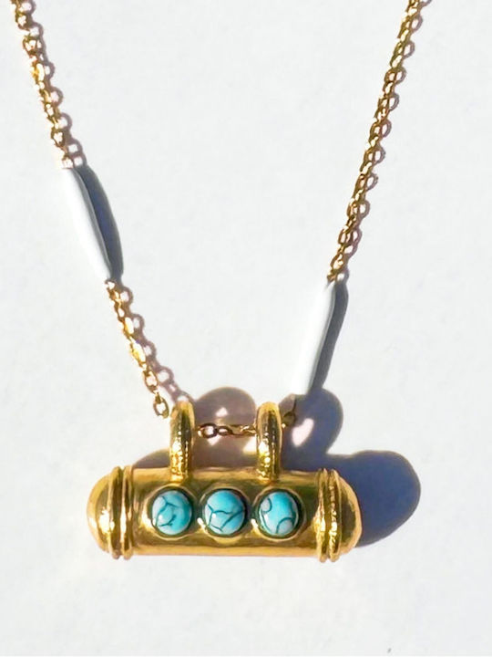 Kaleido Necklace Made of Gold Plated Steel