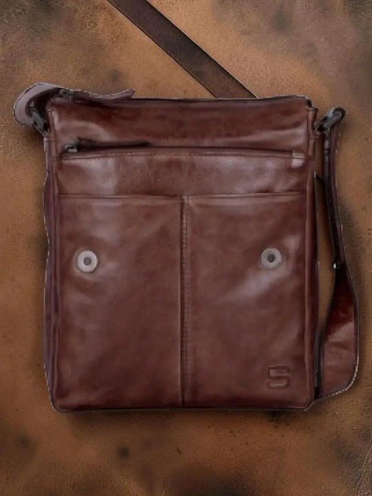 Leather Men's Shoulder / Crossbody Bag Brown