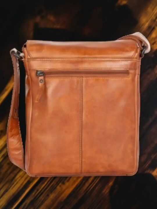 Leather Men's Shoulder / Crossbody Bag Tabac Brown