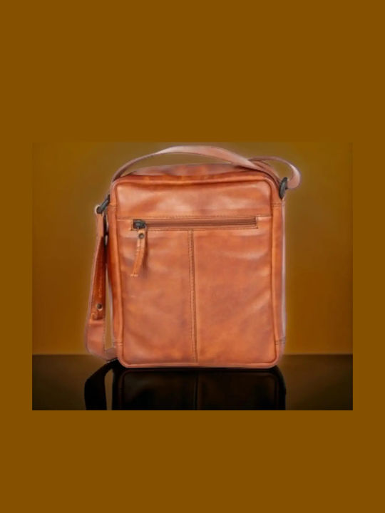 Leather Men's Shoulder / Crossbody Bag Tabac Brown