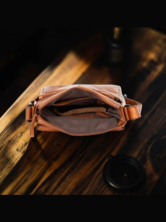 Leather Men's Shoulder / Crossbody Bag Tabac Brown