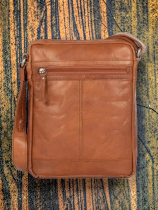 Leather Men's Shoulder / Crossbody Bag Tabac Brown