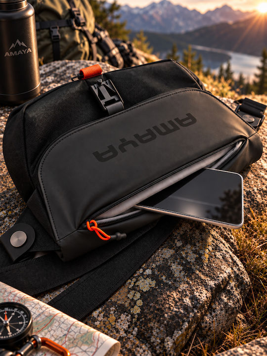 Men's Black Messenger Bag