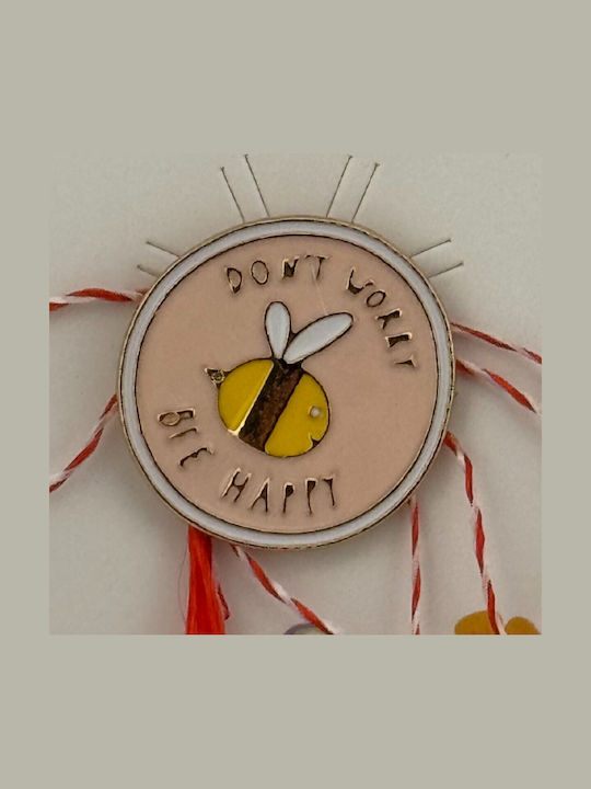 Martisor Pentru Copii Jolie Material Metalic Ambalaj Din Carton Design Brosa Dimensiune Aproximativ 2x2 Cm Multicolor Mesaj Albina Model