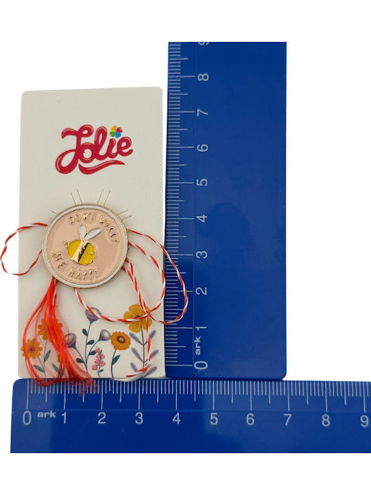 Martisor Pentru Copii Jolie Material Metalic Ambalaj Din Carton Design Brosa Dimensiune Aproximativ 2x2 Cm Multicolor Mesaj Albina Model