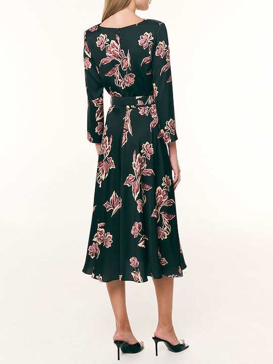 Forel Satin Evening Dress Black