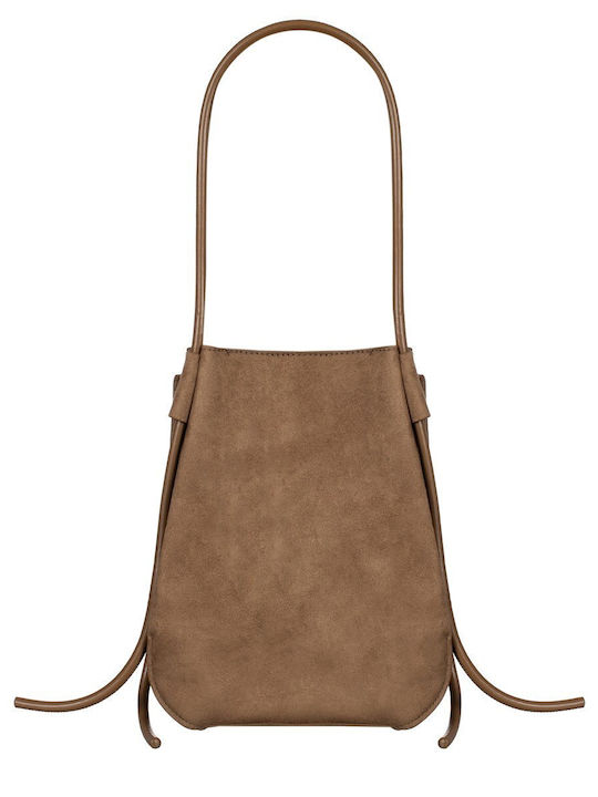 Γυναικεία Tote Τσάντα Suede Taupe