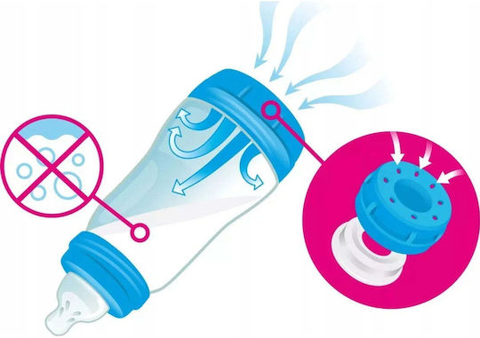 Mam Plastic Baby Bottle Anti-colic with Silicone Teat for 4+ Months Pink 320ml